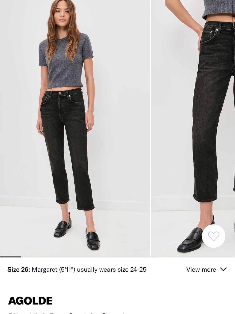 Agolde Riley High Rise Straight Crop Jeans - Picture 5 of 5